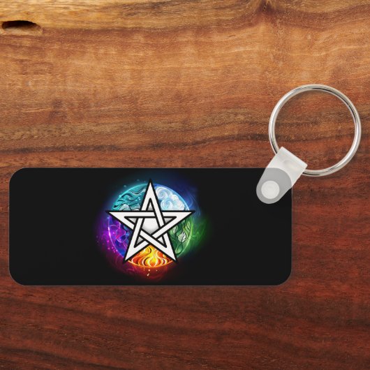 Wiccaanpentagram Sleutelhanger (Voorkant)