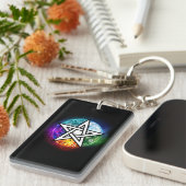 Wiccaanpentagram Sleutelhanger (Voorkant Rechts)