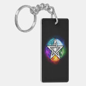Wiccaanpentagram Sleutelhanger (Voorkant Links)