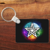 Wiccaanpentagram Sleutelhanger (Achterkant)
