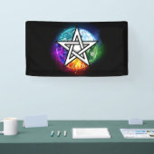 Wiccaanpentagram Spandoek (Beurs)