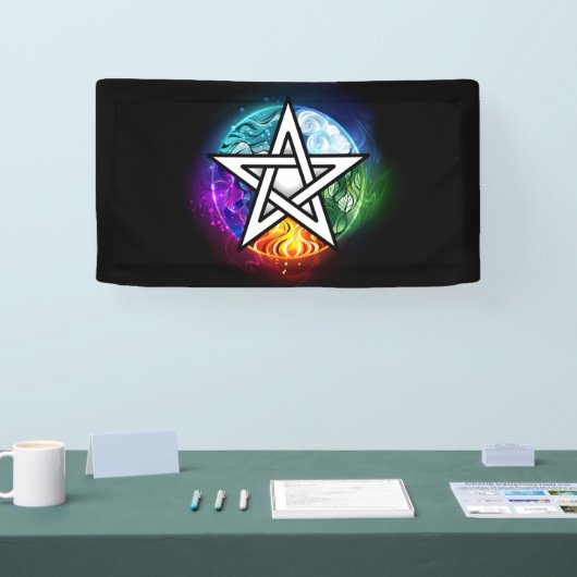 Wiccaanpentagram Spandoek (Beurs)