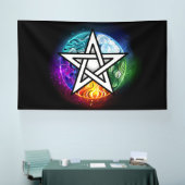 Wiccaanpentagram Spandoek (Beurs)