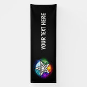 Wiccaanpentagram Spandoek (Verticaal)