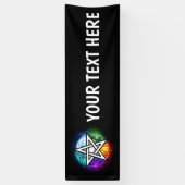 Wiccaanpentagram Spandoek (Verticaal)