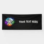 Wiccaanpentagram Spandoek (Horizontaal)