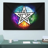 Wiccaanpentagram Spandoek (Beurs)