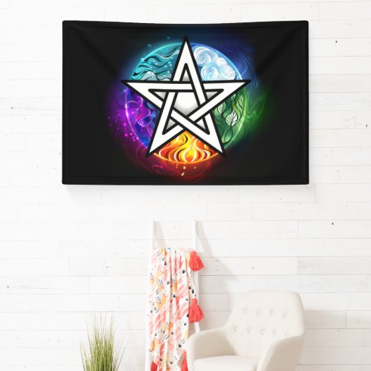 Wiccaanpentagram Spandoek (Insitu)