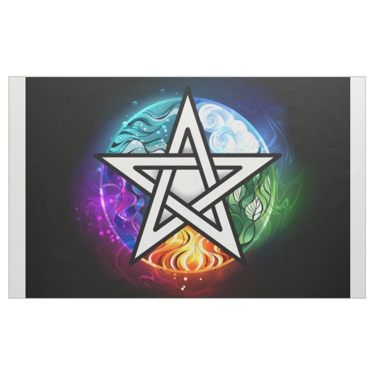 Wiccaanpentagram Stof (Yard (91,4 cm))