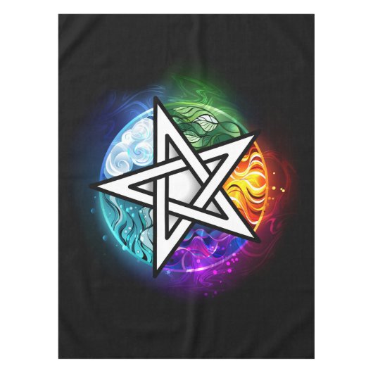 Wiccaanpentagram Tafelkleed (Voorkant)