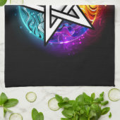 Wiccaanpentagram Theedoek (Gevouwen)