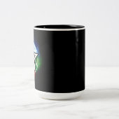 Wiccaanpentagram Tweekleurige Koffiemok (Center)