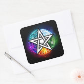 Wiccaanpentagram Vierkante Sticker (Envelop)