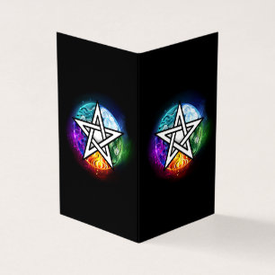 Wiccaanpentagram Visitekaartje