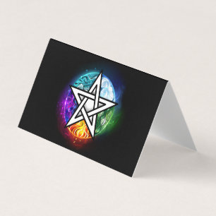 Wiccaanpentagram Visitekaartje