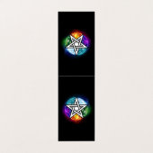 Wiccaanpentagram Visitekaartje (Buitenkant ongevouwen)