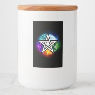 Wiccaanpentagram Voedselcontainer Etiket