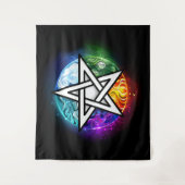 Wiccaanpentagram Wandkleed (Voorkant)