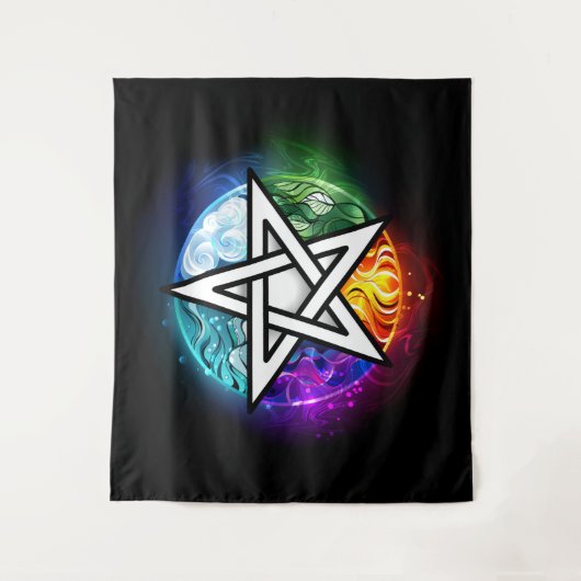 Wiccaanpentagram Wandkleed (Voorkant)