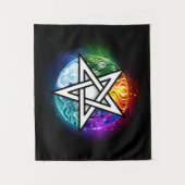 Wiccaanpentagram Wandkleed (Voorkant)