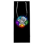 Wiccaanpentagram Wijn Cadeautas (Achterkant)