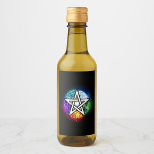 Wiccaanpentagram Wijn Etiket