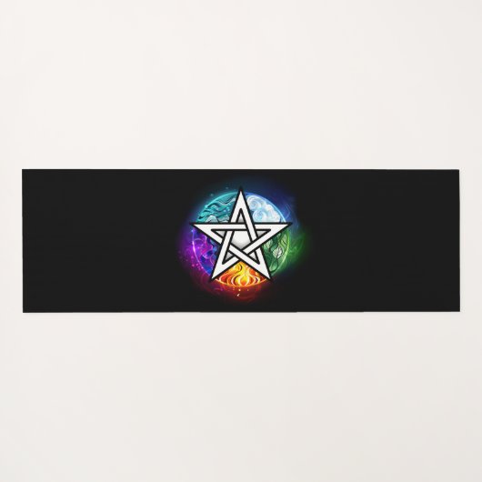 Wiccaanpentagram Yogamat (Achterkant (horizontaal))