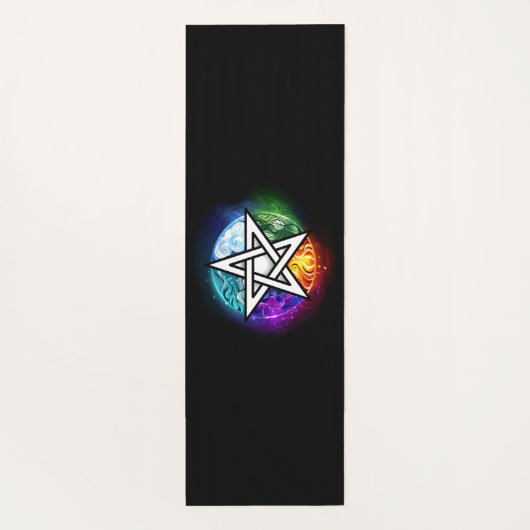 Wiccaanpentagram Yogamat (Achterkant)