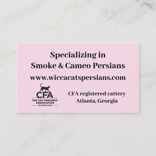 WiccaCats kleine visitekaartjes (Achterkant)