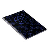 Wiccan Blue Pentacle Journal 80 met uitgelijnde pa Notitieboek (Rechterzijde)