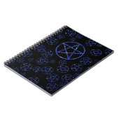 Wiccan Blue Pentacle Journal 80 met uitgelijnde pa Notitieboek (Linkerzijde)