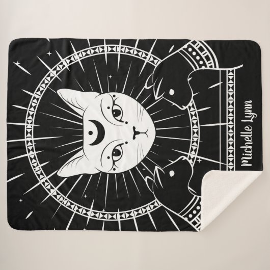 Wiccan Cats Sherpa Deken (Voorkant (horizontaal))