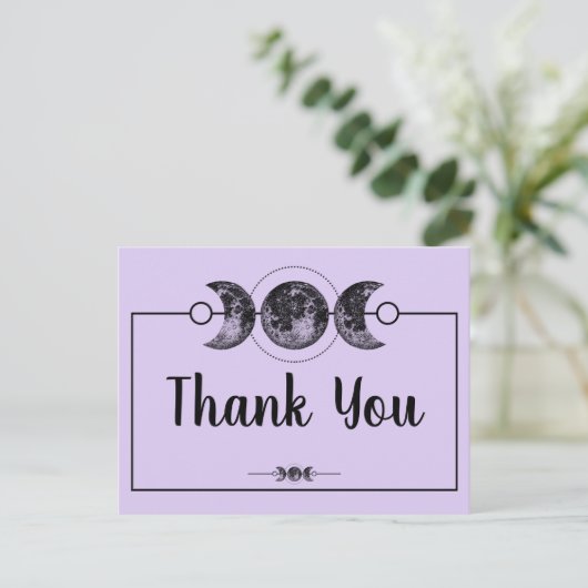 Wiccan dank u kaart maan handfasting bruiloft (Staand voorkant)