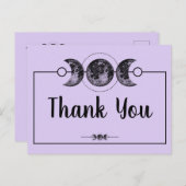 Wiccan dank u kaart maan handfasting bruiloft (Voorkant / Achterkant)