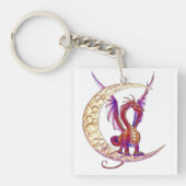 Wiccan Dragon 1 CUSTOM Name Sleutelhanger (Voorkant)