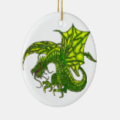 Wiccan Dragon 2 Keramisch Ornament (Rechts)