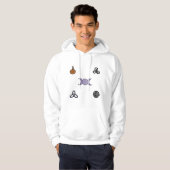 Wiccan- en Pagan-symbolen Hoodie (Voorkant volledig)