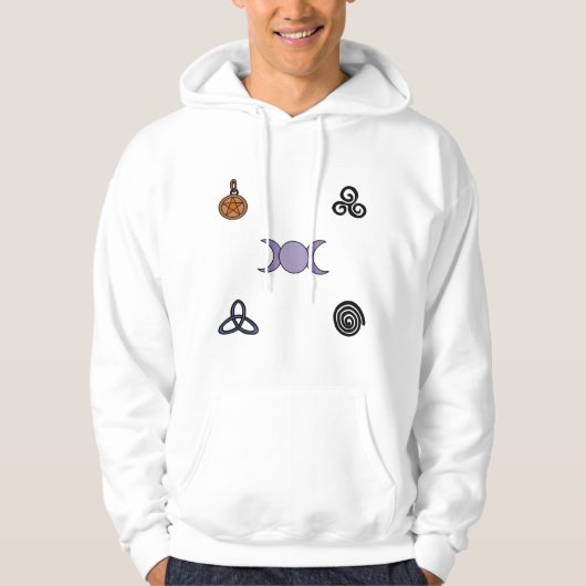 Wiccan- en Pagan-symbolen Hoodie (Voorkant)
