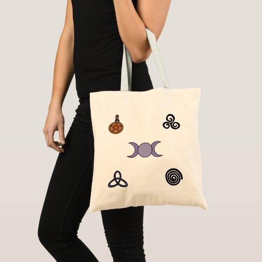 Wiccan- en Pagan-symbolen Tote Bag (Voorkant (product))