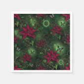 Wiccan Enchanted Forest Poinsettia Decoupage Servet (Voorkant)
