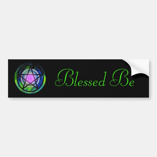 Wiccan, geblesseerd bumpersticker (Voorkant)