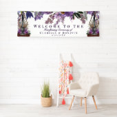 Wiccan Handfasting Rite of Union Paars Floral Spandoek (Insitu)