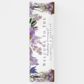 Wiccan Handfasting Rite of Union Paars Floral Spandoek (Verticaal)