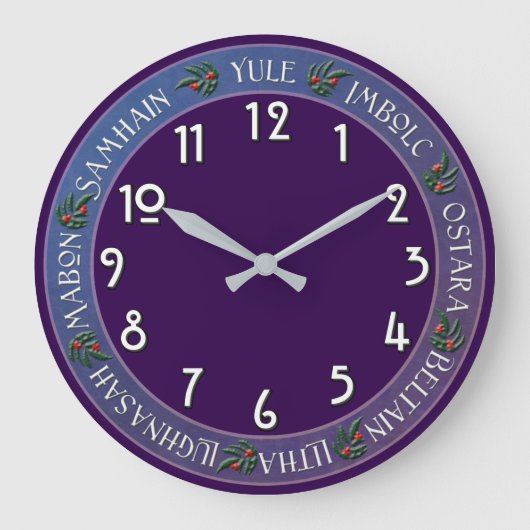 Wiccan Holiday Clock Grote Klok (Voorkant)