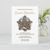 Wiccan Imbolc Candlemas Floral Pentacle Holiday Kaart (Staand voorkant)