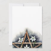 Wiccan Imbolc Candlemas Floral Pentacle Holiday Kaart (Achterkant)