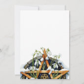 Wiccan Imbolc Candlemas Snowrops Pentacle Kaart (Achterkant)