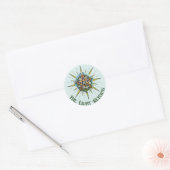 Wiccan Imbolc Sunshine Snowrops Pentacle Ronde Sticker (Envelop)