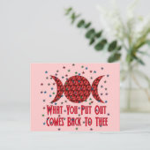 Wiccan Karma Briefkaart (Staand voorkant)