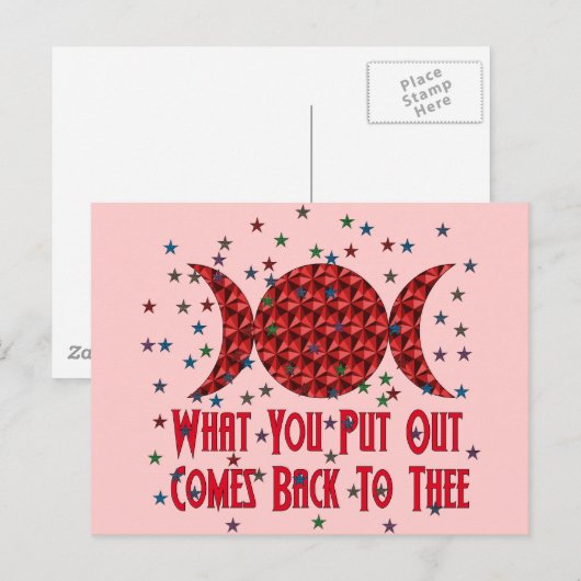 Wiccan Karma Briefkaart (Voorkant / Achterkant)